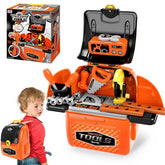 YCFUN Kids Tool Set Kids Bench Tool Backpack Pretend Play Construction Toys for Kids Toddlers Boys Girls Aged 3 4 5 6 7